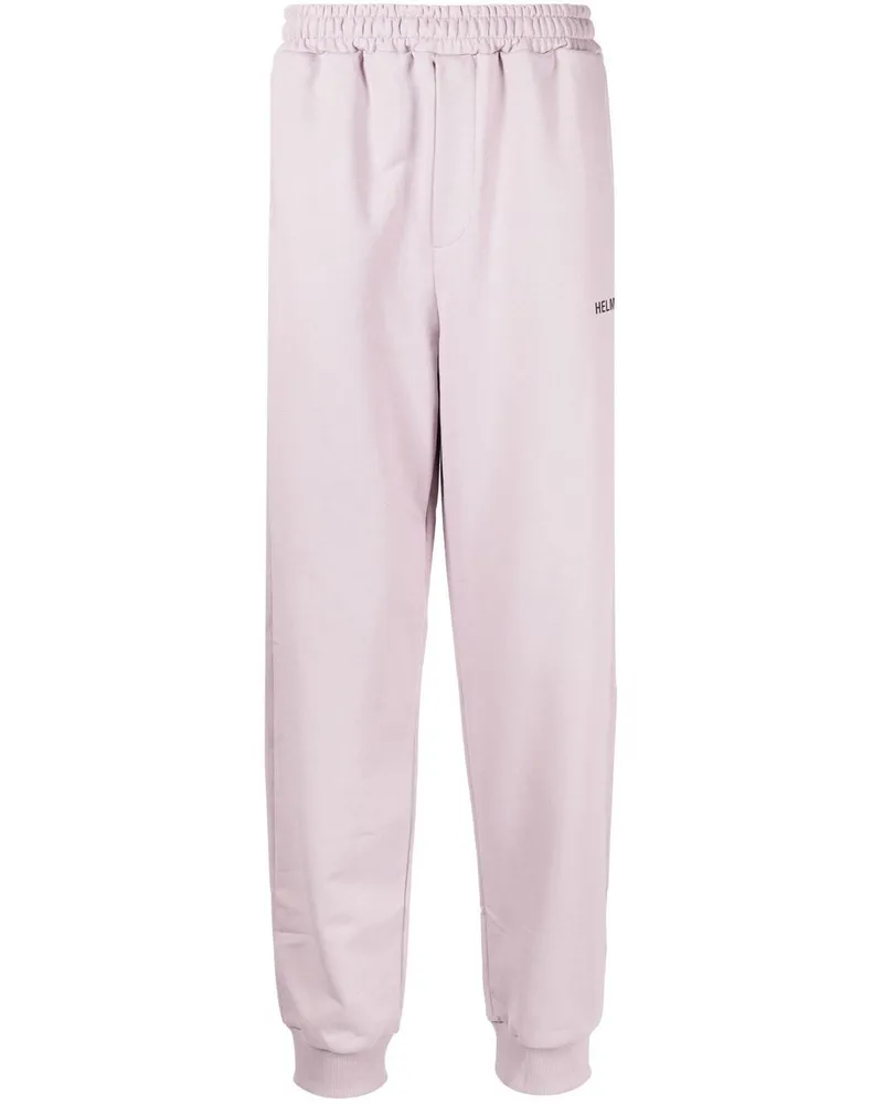 Helmut Lang Tapered-Jogginghose mit Logo - Violett Violett