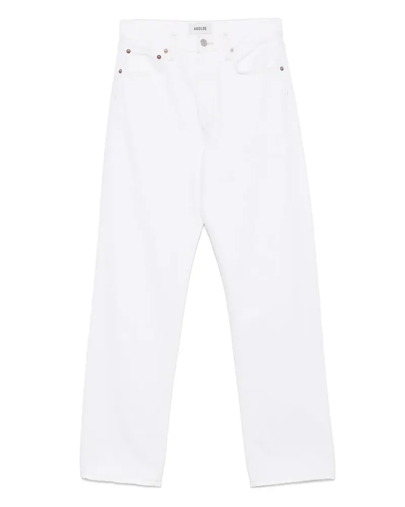 AGOLDE Jeans mit hohem Bund - Weiß Weiß