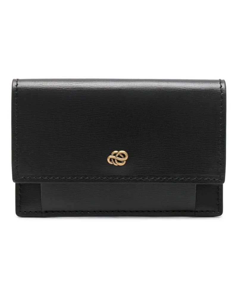 By Malene Birger Aya Portemonnaie mit Logo-Schild - Schwarz Schwarz