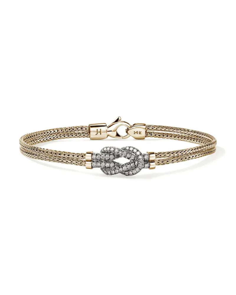 John Hardy 14kt Love Knot Gelbgoldarmband mit Diamanten Gold