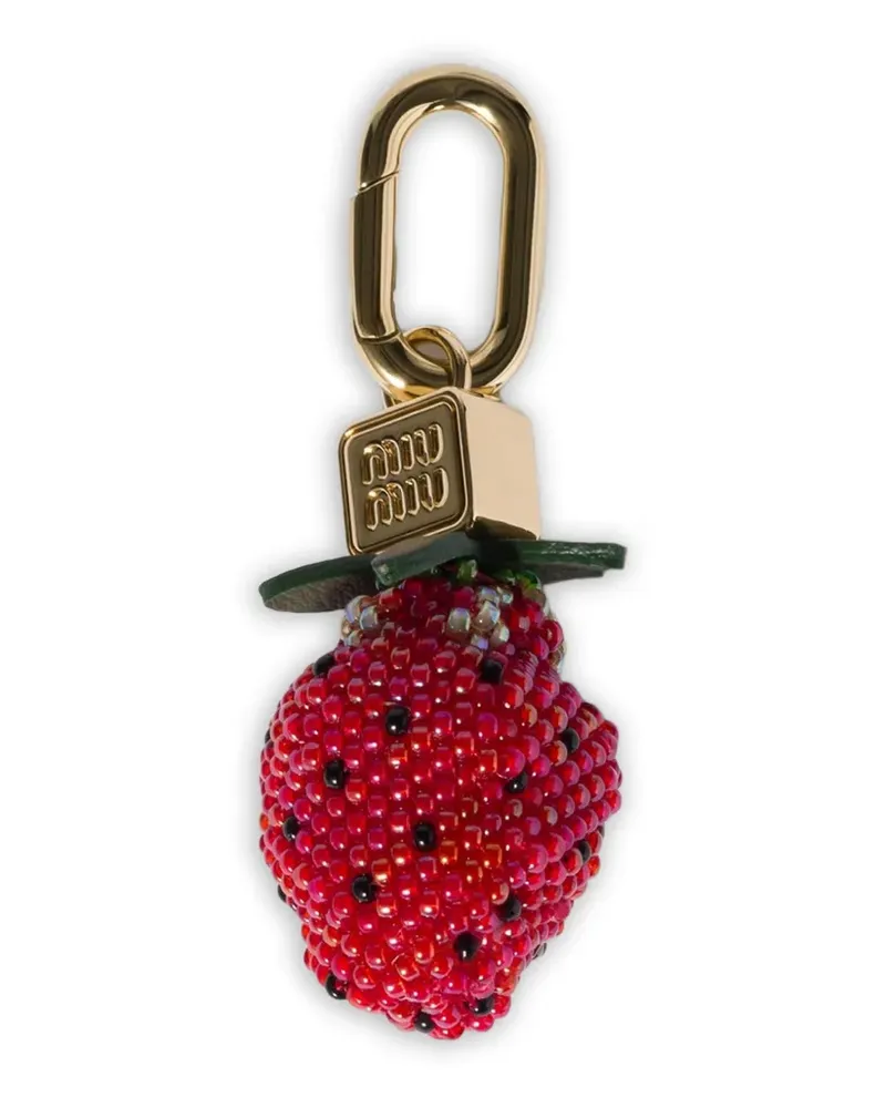 Miu Miu beads and leather micro trick - Gold Gold