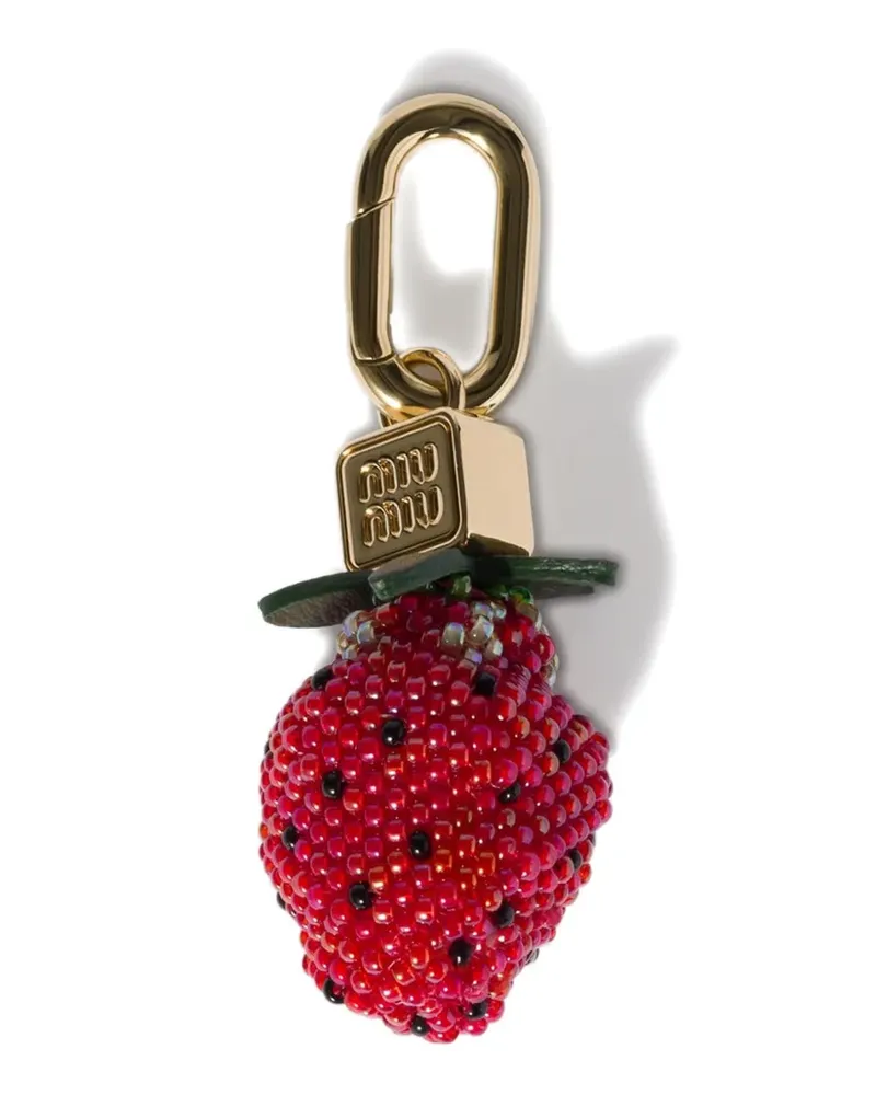 Miu Miu beads and leather micro trick - Gold Gold