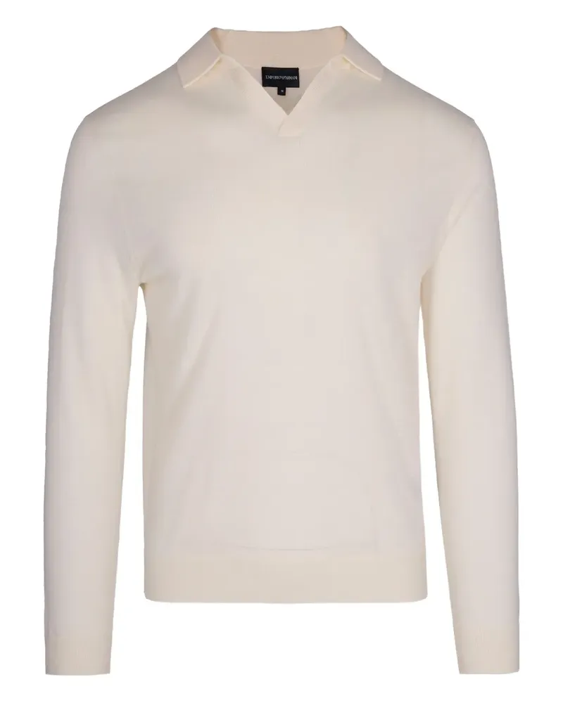 Emporio Armani Pullover mit Polokragen - Nude Nude