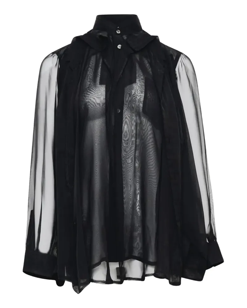 Comme des Garçons Hemd im Layering-Look - Schwarz Schwarz