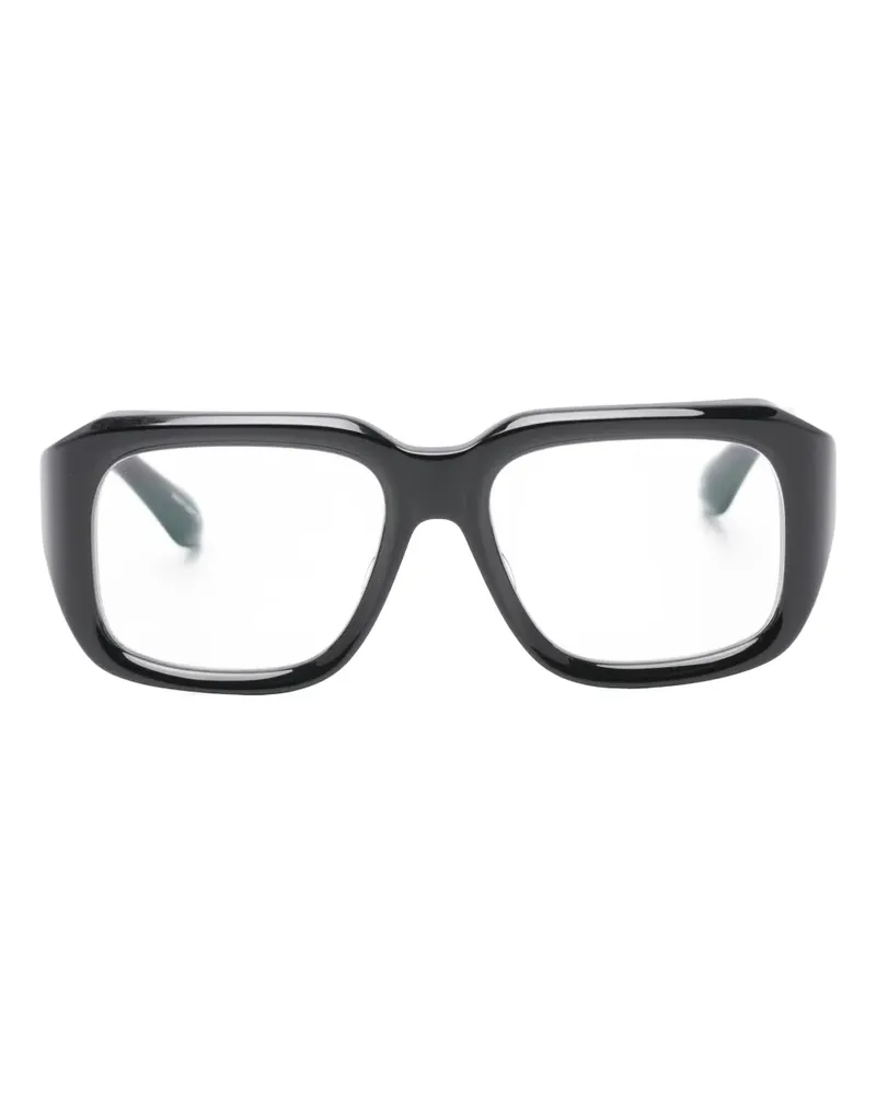 MATSUDA Brille mit eckigem Detail - Schwarz Schwarz