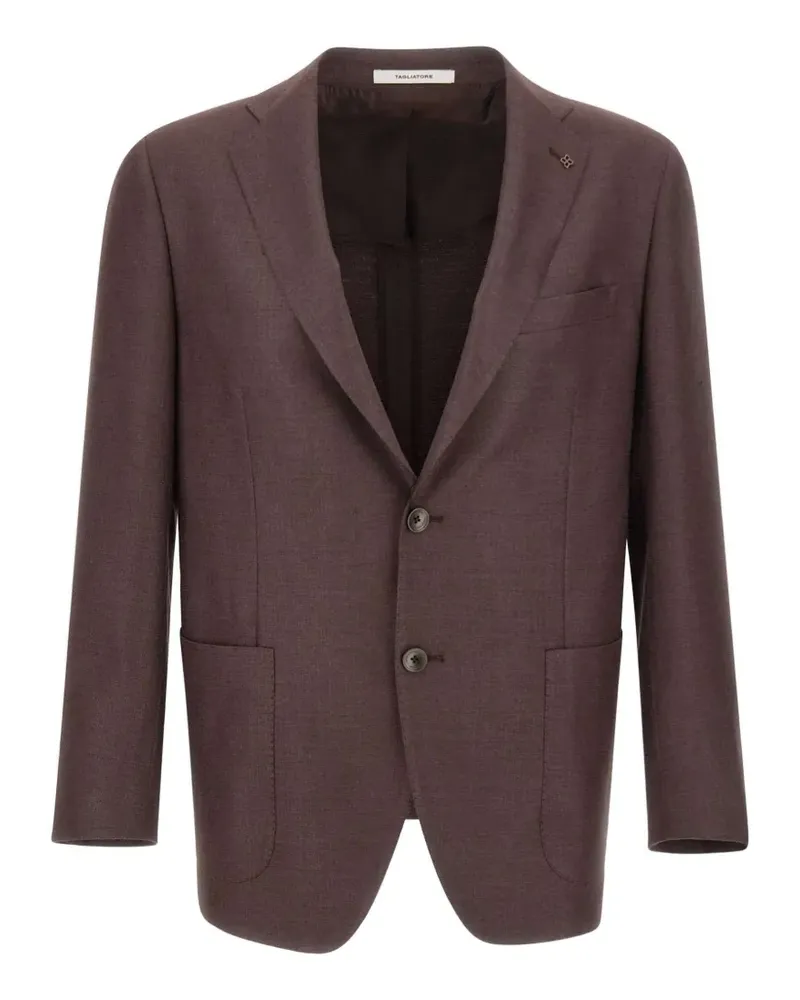 Tagliatore logo-pin two-button blazer - Braun Braun