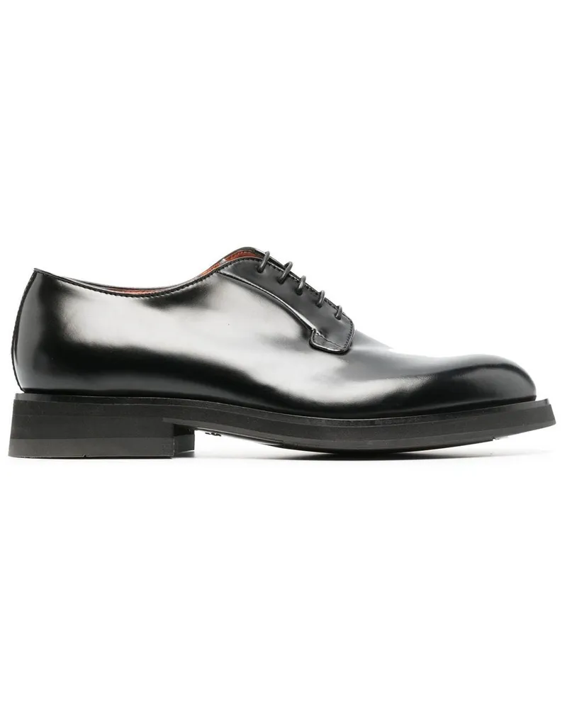 Santoni Derby-Schuhe mit runder Kappe Schwarz