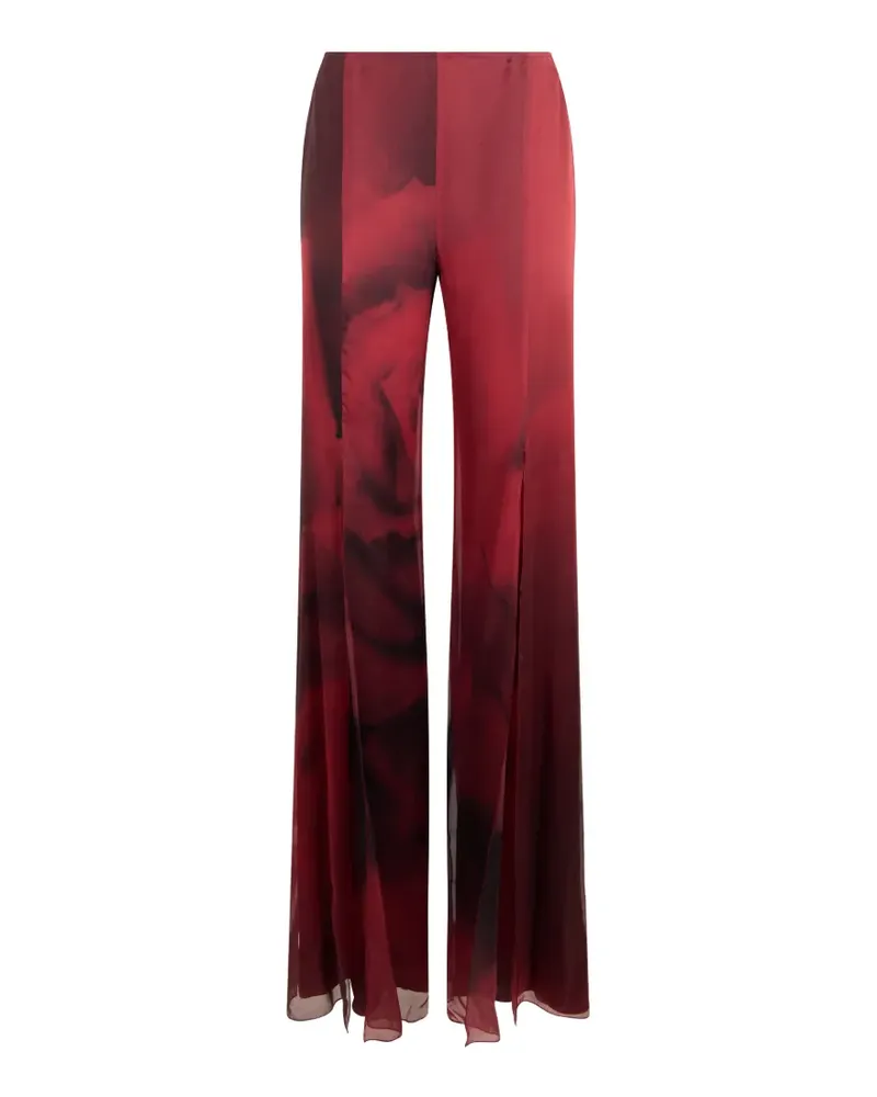 Alberta Ferretti gradient-effect silk palazzo pants - Rot Rot
