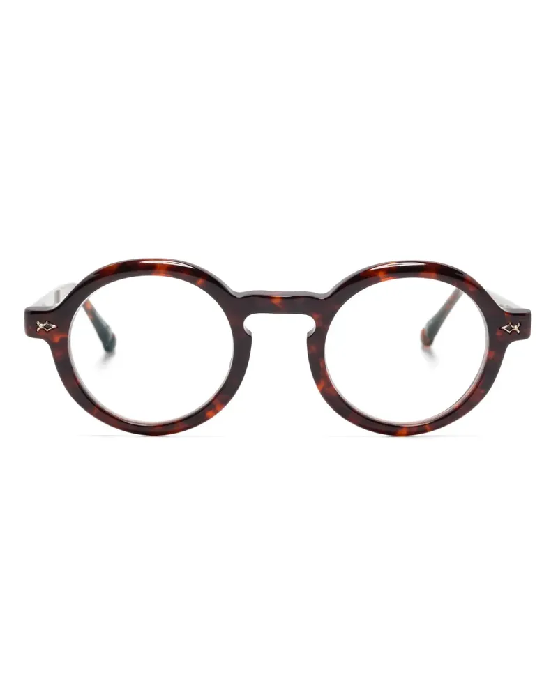 MATSUDA Brille mit rundem Gestell - Braun Braun