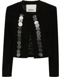 Isabel Marant Camila Jacke aus Wildleder Schwarz