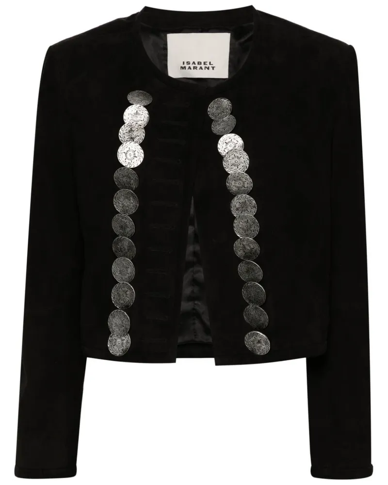 Isabel Marant Camila Jacke aus Wildleder - Schwarz Schwarz