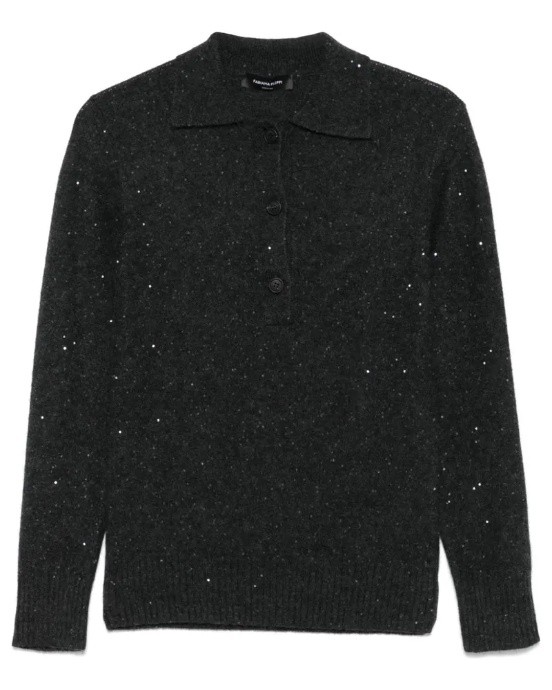 Fabiana Filippi Pullover mit Pailletten - Grau Grau