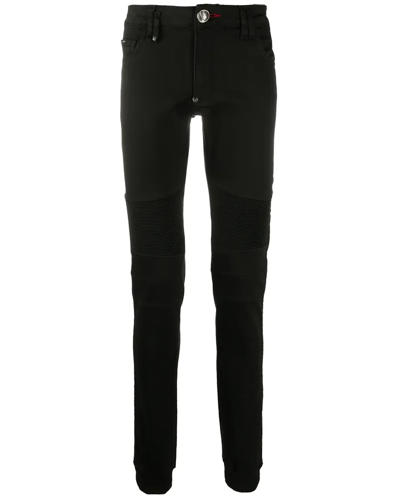 Philipp Plein Schmale Joggjeans - Schwarz Schwarz