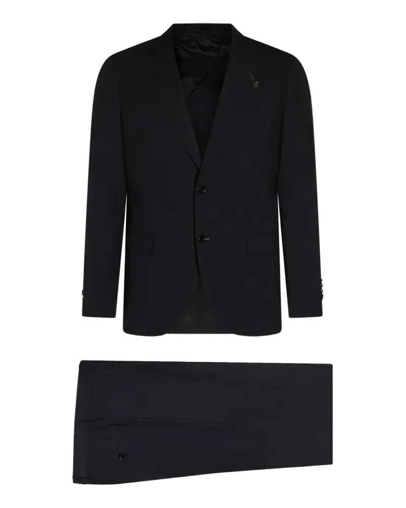 LARDINI notched-lapel suit - Schwarz Schwarz