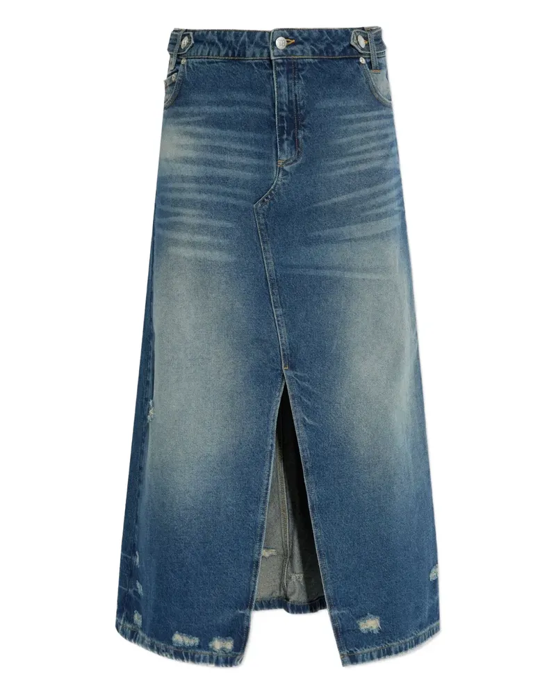 MISBHV Jeansrock im Distressed-Look - Blau Blau