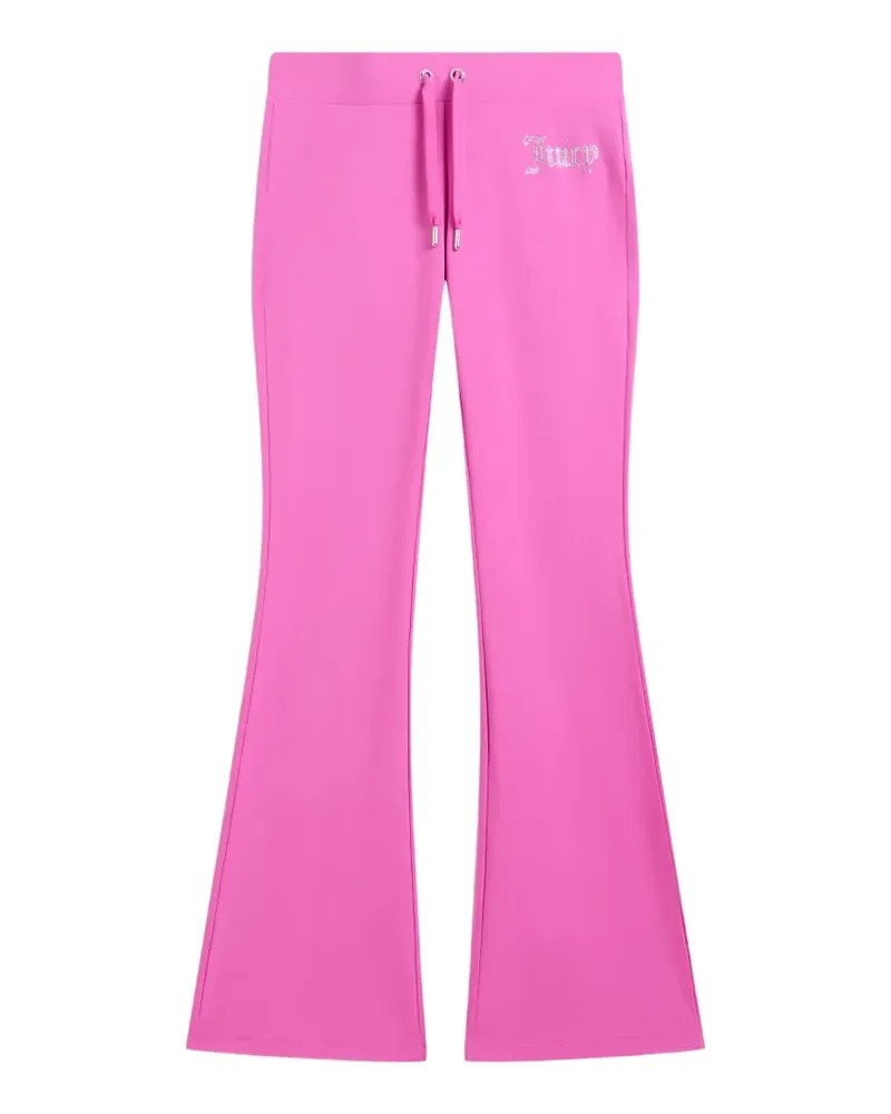 Juicy Couture Diamanté-embellished jersey track pants - Rosa Rosa
