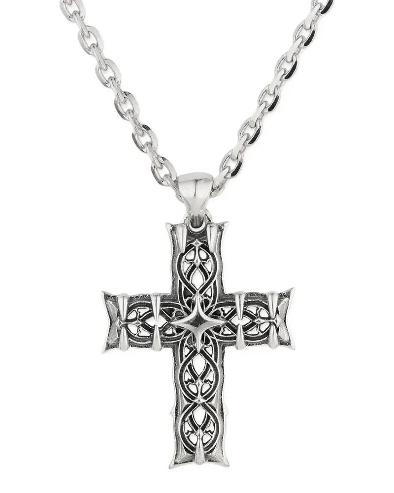 Emanuele Bicocchi Notre-Dame Halskette mit Kreuz - Silber Silber