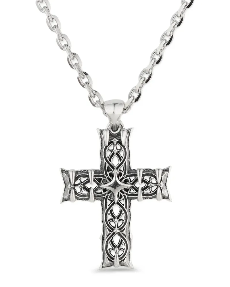 Emanuele Bicocchi Notre-Dame Halskette mit Kreuz - Silber Silber
