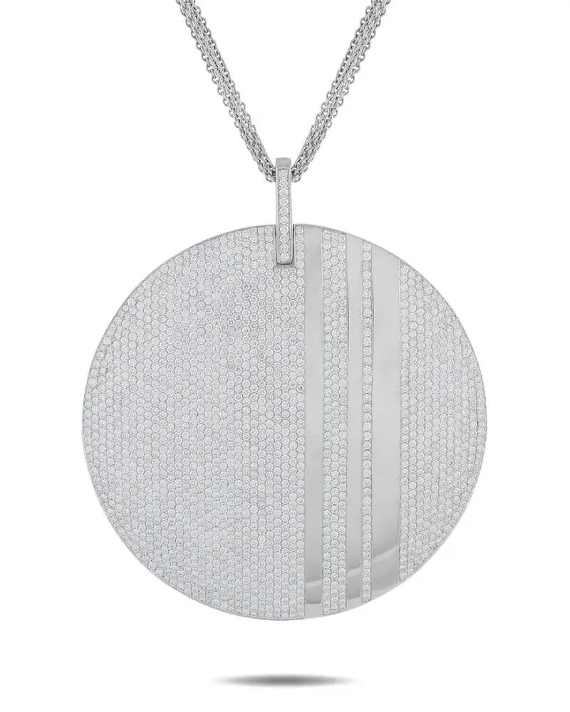 Messika circular-pendant diamond necklace - Silber Silber