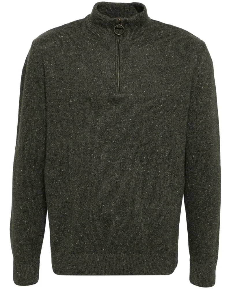 Barbour Pullover mit kurzem Reißverschluss - Grün Grün