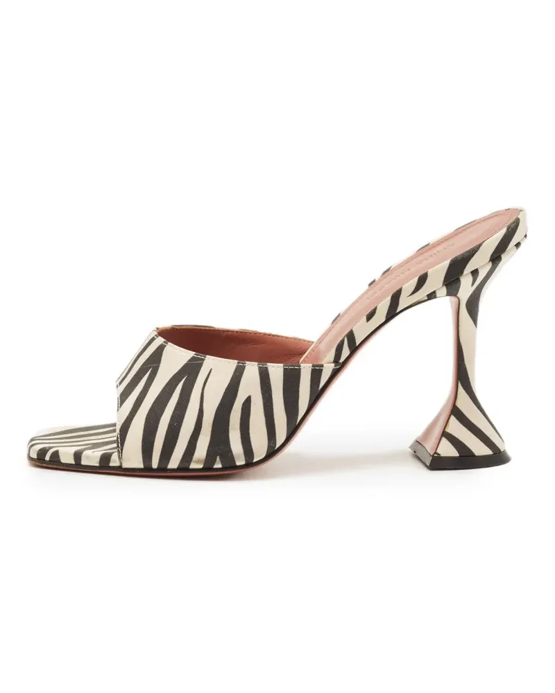 Amina Muaddi Lupita Sandalen mit Zebra-Print - Nude Nude
