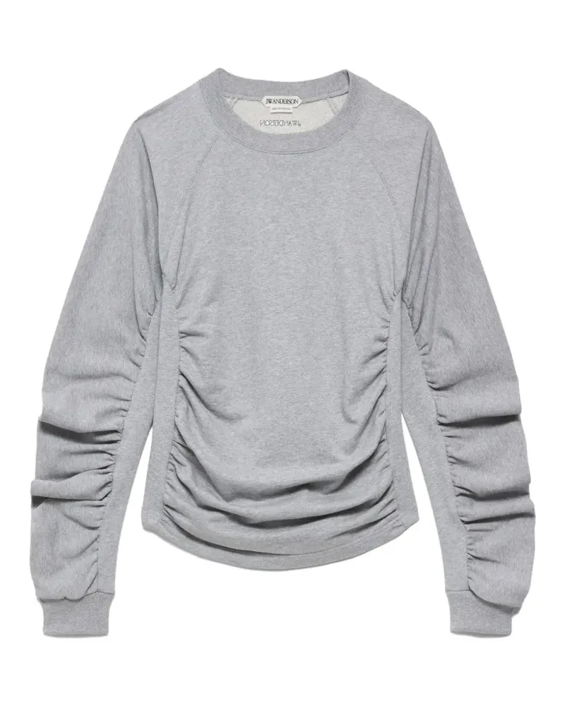 J.W.Anderson ruched raglan-sleeve sweater - Grau Grau