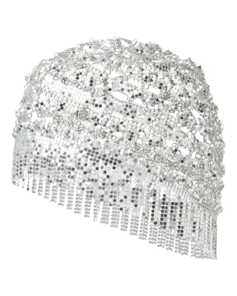 Maison Michel Loely Beanie mit Fransen - Silber Silber