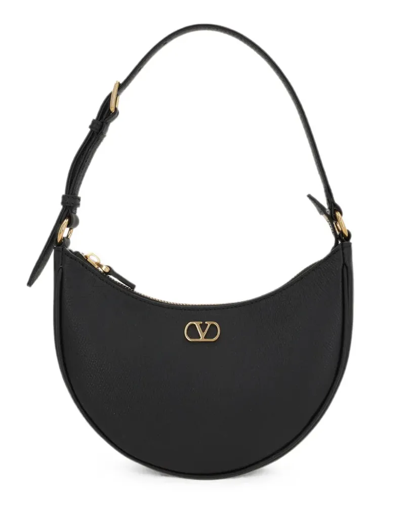 Valentino Garavani VLogo Signature grained-leather mini bag - Schwarz Schwarz