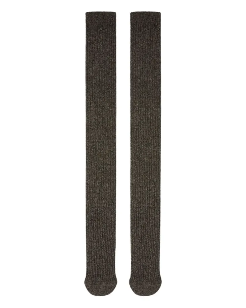 Max Mara Gerippte Parisian Socken im Metallic-Look - Braun Braun