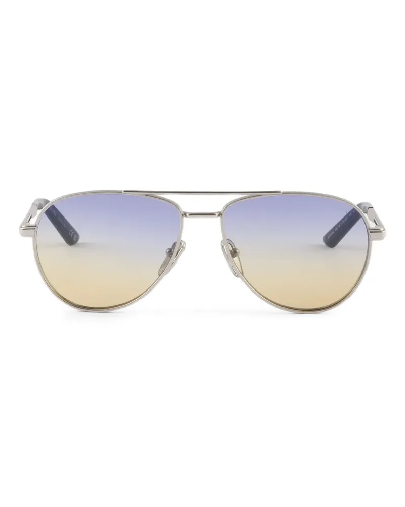 Prada Sonnenbrille mit Logo-Gravur - Silber Silber