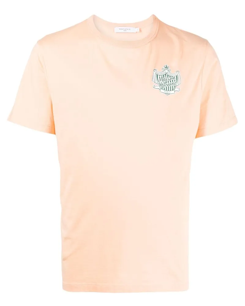 Kitsuné T-Shirt mit Logo-Print - Rosa Rosa