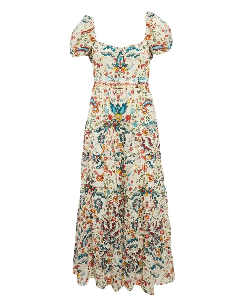 Alice + Olivia Pre-owned Maxikleid mit Blumen-Print - Weiß Weiß