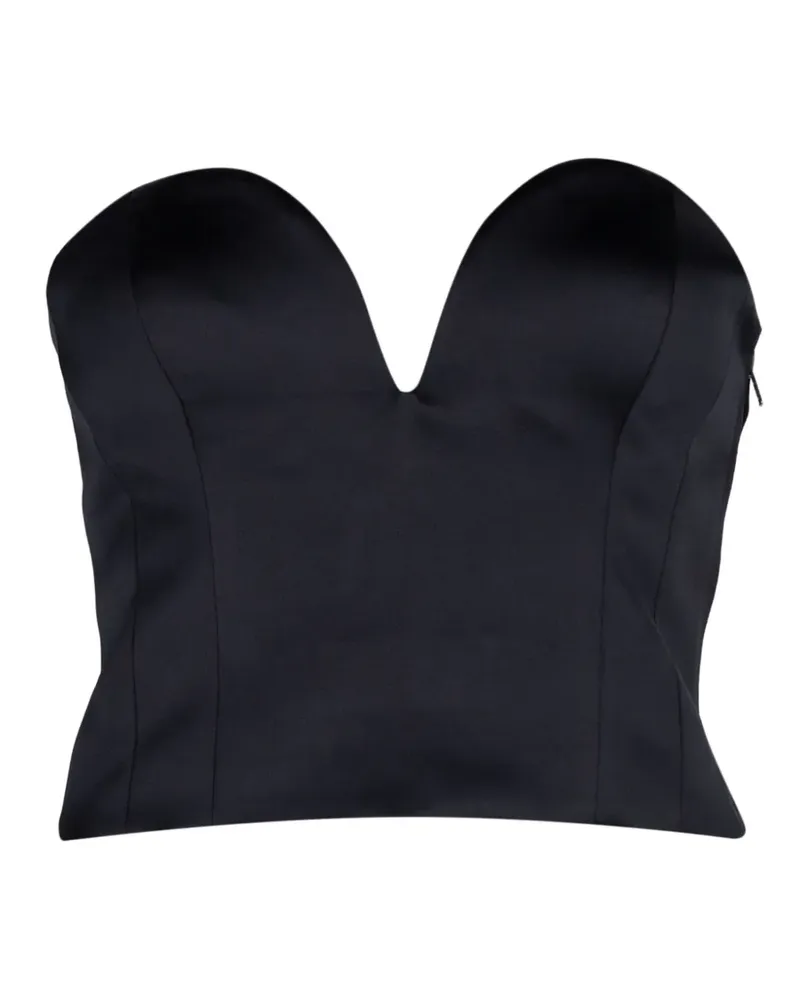 Ulla Johnson Ottavia Bustier aus Satin - Schwarz Schwarz