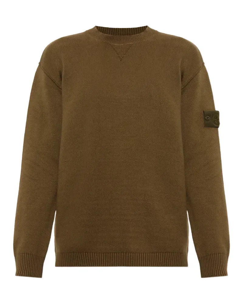 Stone Island Pullover mit Logo-Patch - Braun Braun