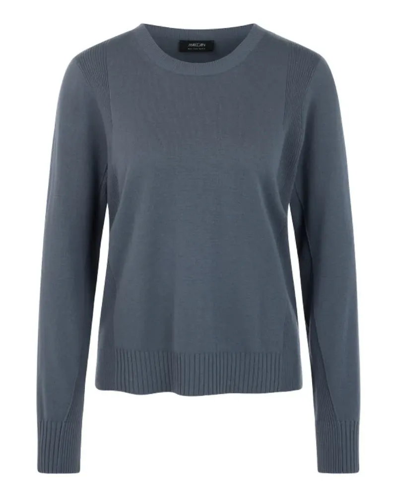 Marc Cain ribbed-knit crew neck sweater - Grau Grau