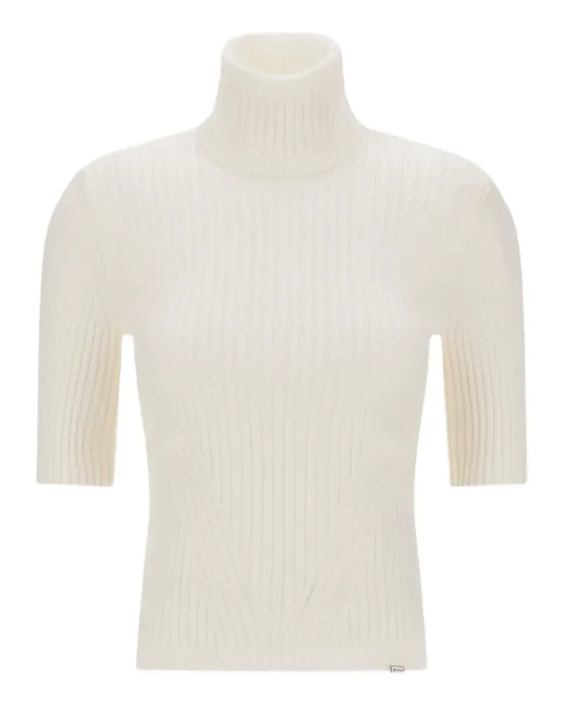 Herno Gerippter Strickpullover - Weiß Weiß