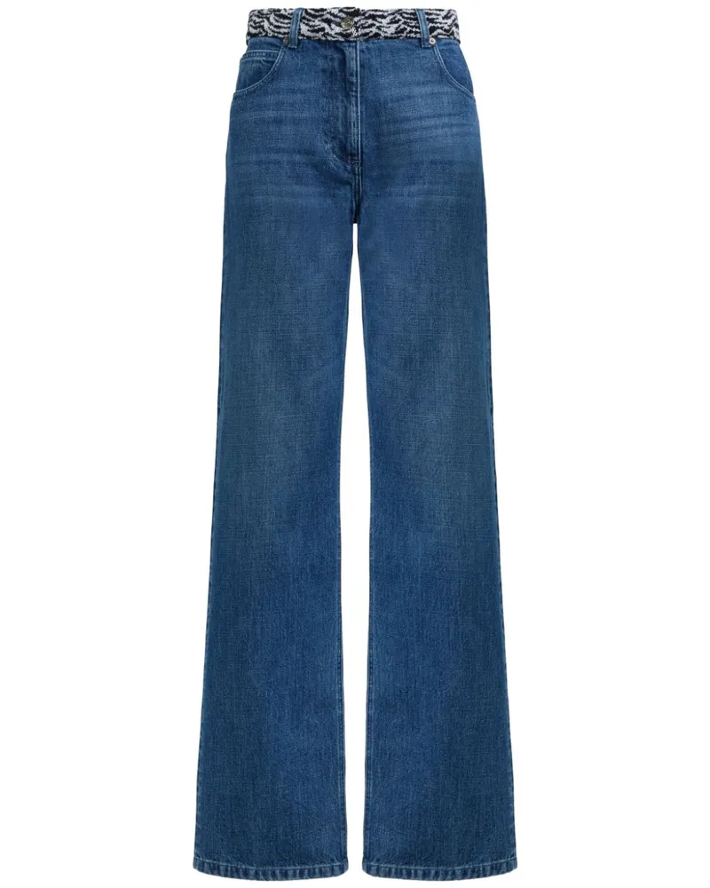 Missoni Jeans mit gestricktem Einsatz - Blau Blau
