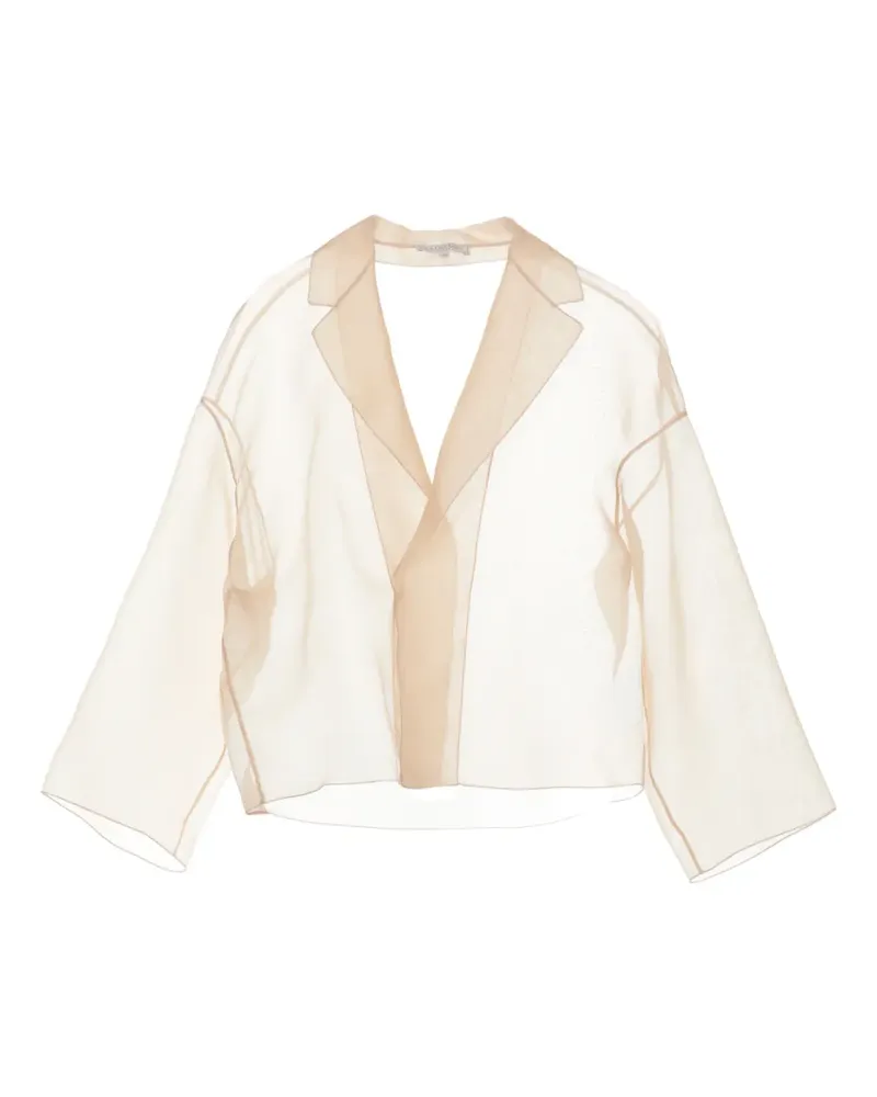 Antonelli Firenze Emma sheer silk jacket - Nude Nude