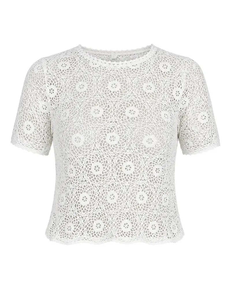 Nili Lotan Elionne crochet-knit blouse - Weiß Weiß