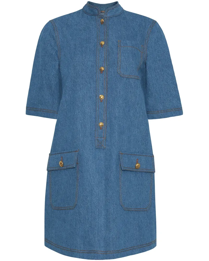 Adam Lippes Lauder Minikleid - Blau Blau