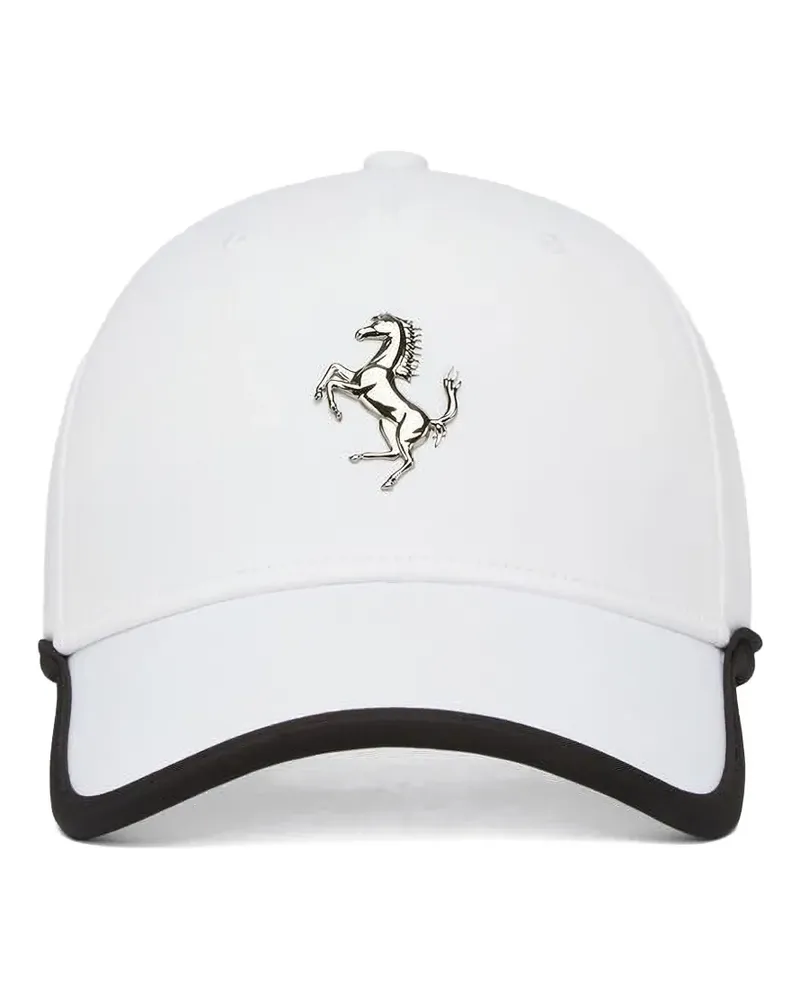 Ferrari Baseballkappe mit Logo-Schild - Weiß Weiß
