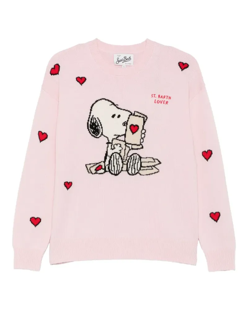 MC2 Saint Barth Snoopy heart-intarsia sweater - Rosa Rosa