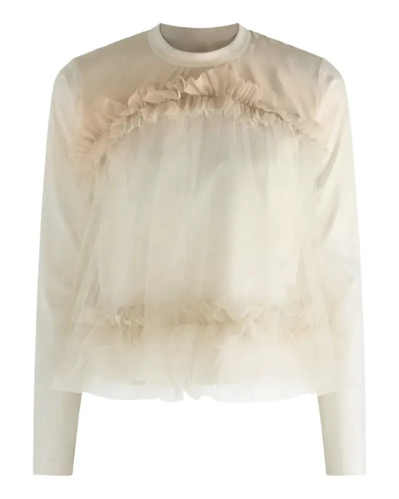 Comme des Garçons Top mit Rüschen - Nude Nude