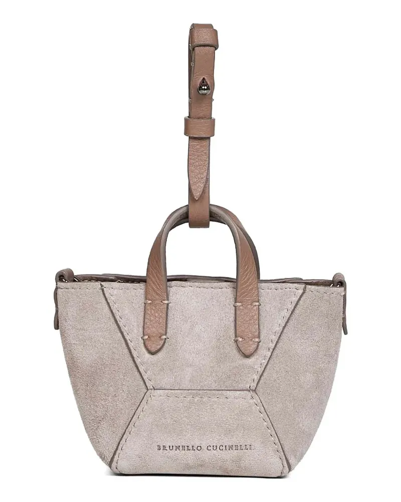 Brunello Cucinelli mini BC Duo tote bag - Grau Grau