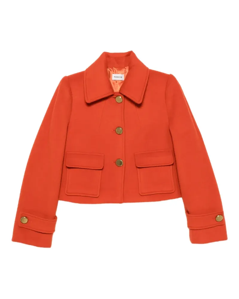 P.A.R.O.S.H. P.A.R.O H. Geknöpfte Cropped-Jacke - Orange Orange