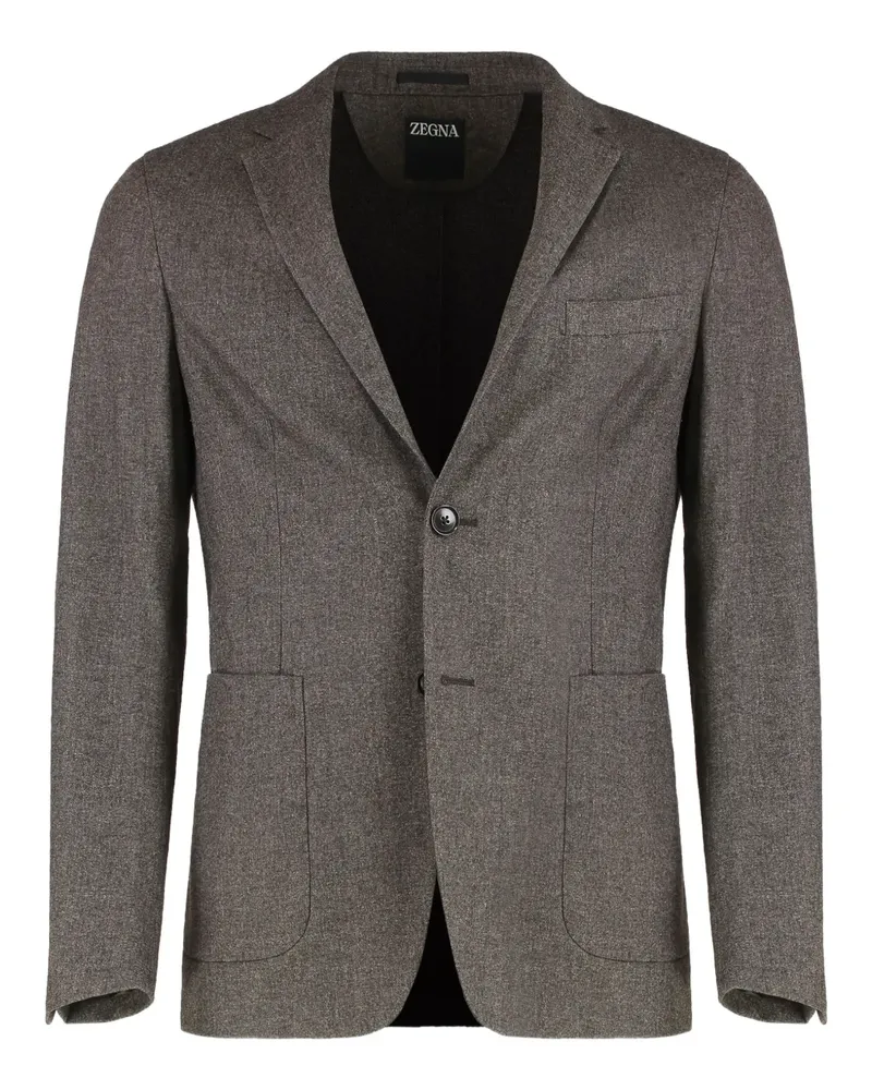 Ermenegildo Zegna single-breasted jacket - Braun Braun