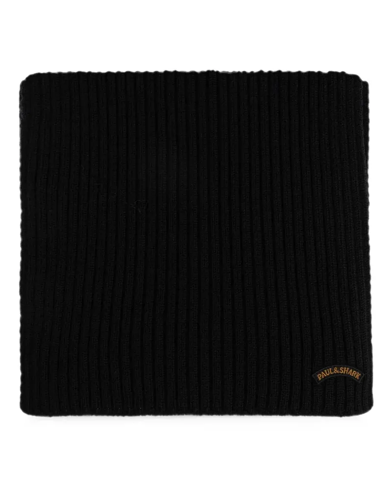 Paul & Shark Gerippter Strickschal - Schwarz Schwarz