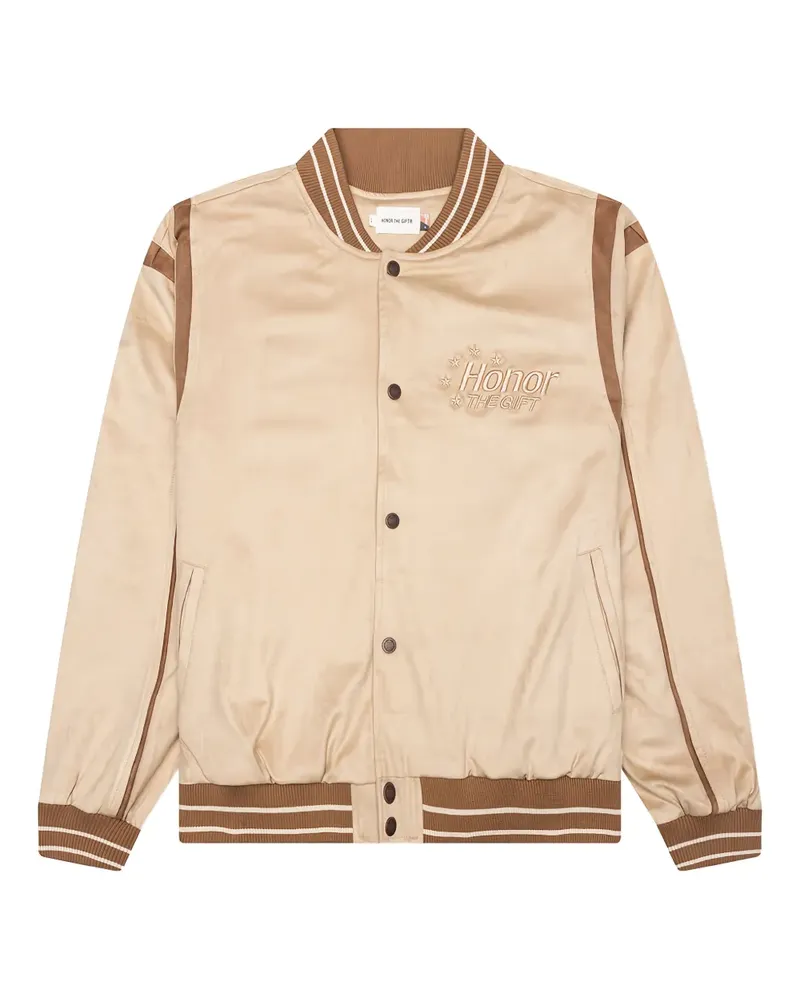 Honor The Gift Bomberjacke mit Oil Head-Stickerei - Braun Braun