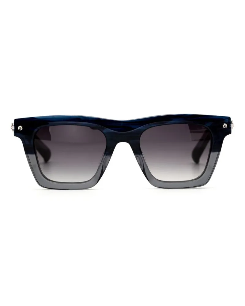 Yohji Yamamoto Sonnenbrille mit eckigem Gestell - Blau Blau
