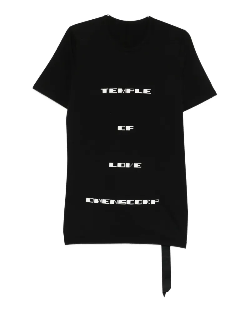 DRKSHDW by Rick Owens temple love graphic T-shirt - Schwarz Schwarz